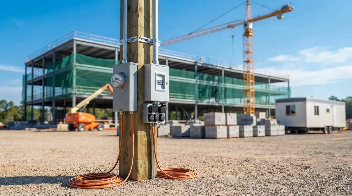 Temporary Power Pole in Chula Vista, CA